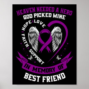 In Memory of Best Friend Pancreatic Cancer Memoria Poster