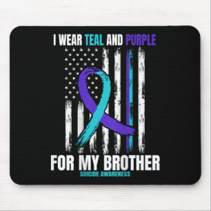 In Memory Of Brother Suicide Awareness Flag Graphi Mouse Pad