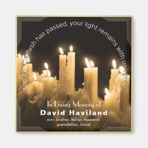 In Memory of Candles Magnet with text - HAMbyWG
