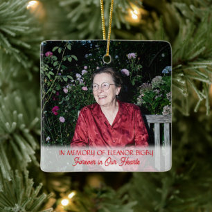In Memory of   Cardinal Poem Memorial Keepsake Ceramic Ornament