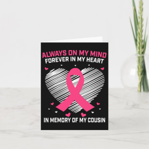 In Memory Of Cousin Breast Cancer Awareness Month  Card