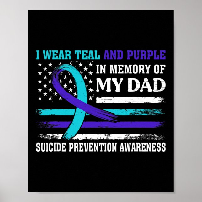 In Memory Of Dad Suicide Awareness Prevention Amer Poster (Front)