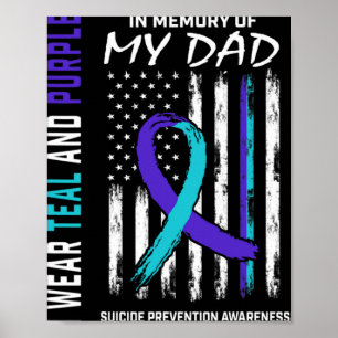 In Memory Of Dad Suicide Awareness Prevention Amer Poster