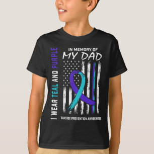In Memory Of Dad Suicide Awareness Prevention Amer T-Shirt
