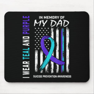 In Memory Of Dad Suicide Prevention Awareness Amer Mouse Pad