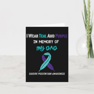 In Memory Of Dad Suicide Prevention Awareness Card