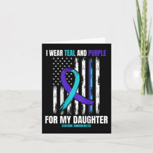 In Memory Of Daughter Suicide Awareness American F Card