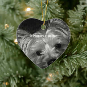 In Memory of Dog Christmas Photo Ornaments