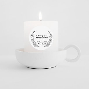 In Memory Of Funeral Gift loving memorial favour Classic Round Sticker