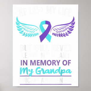 In Memory Of Grandpa Suicide Awareness Prevention  Poster