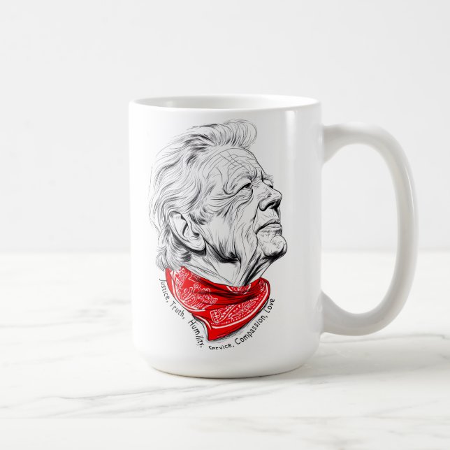 In Memory of Humanitarian President Jimmy Carter Coffee Mug (Right)