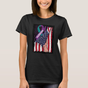 In Memory of Husband Suicide Awareness American Fl T-Shirt