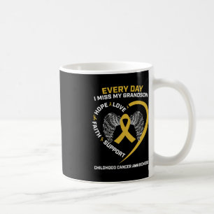 In Memory Of I Miss My Grandson Childhood Cancer A Coffee Mug