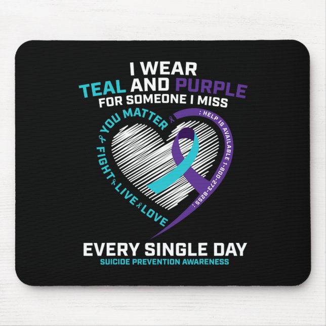 In Memory Of I Miss Son Mum Dad Suicide Prevention Mouse Pad (Front)