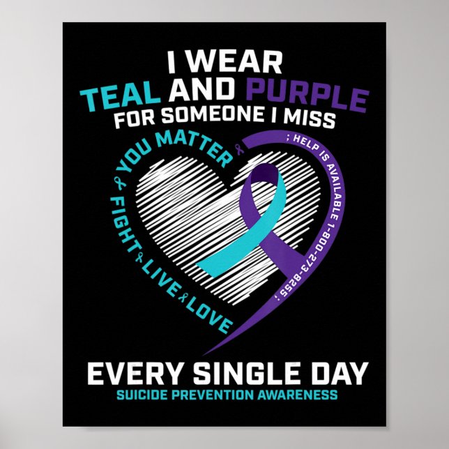 In Memory Of I Miss Son Mum Dad Suicide Prevention Poster (Front)