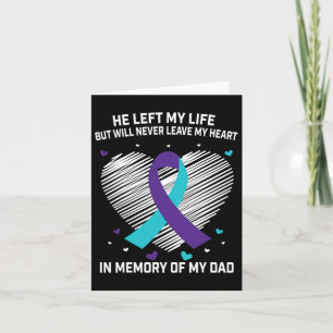 In Memory Of Loving Dad Suicide Awareness Preventi Card
