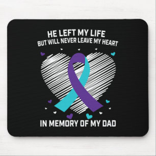 In Memory of Loving Dad Suicide Awareness Preventi Mouse Pad