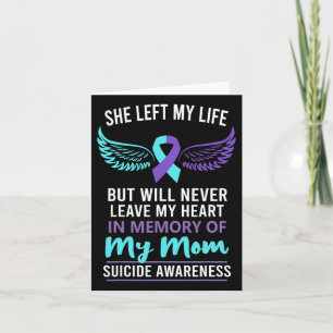 In Memory Of Mom Suicide Awareness Prevention Card