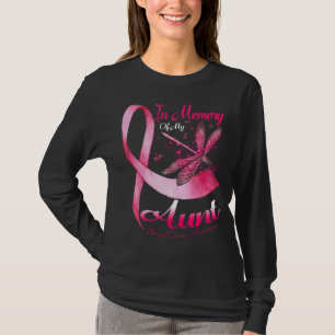 In Memory of My Aunt Dragonfly Breast Cancer Aware T-Shirt