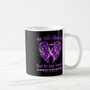 In Memory Of My Brother Overdose Awareness Angel W Coffee Mug