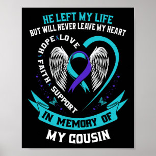 In Memory Of My Cousin Sympathy Suicide Awareness Poster
