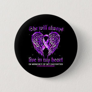 In Memory Of My Daughter Overdose Awareness Angel  6 Cm Round Badge