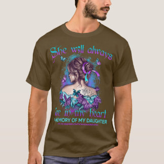 In Memory Of My Daughter Suicide Prevention Awaren T-Shirt