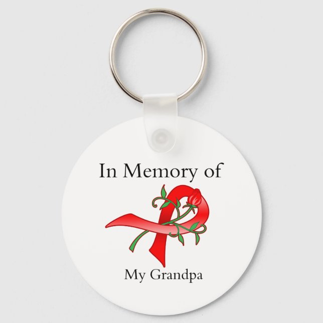 In Memory of My Grandpa - Stroke Disease Key Ring (Front)