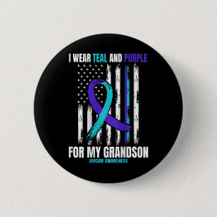 In Memory Of My Grandson Suicide Awareness Flag By 6 Cm Round Badge