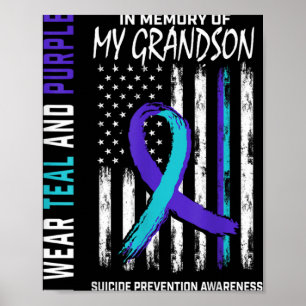 In Memory Of My Grandson Suicide Awareness Prevent Poster
