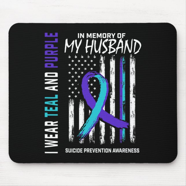 In Memory Of My Husband Suicide Awareness Preventi Mouse Pad (Front)