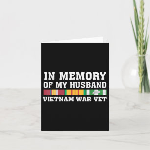 In Memory Of My Husband Vietnam Veteran Family Mat Card