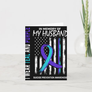 In Memory Of My Husbynd Suicide Awareness Preventi Card