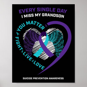 In Memory Of My Loving Grandson Suicide Prevention Poster