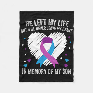 In Memory Of My Loving Son Suicide Prevention Awar Fleece Blanket