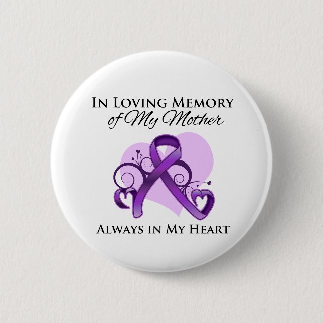 In Memory of My Mother - Pancreatic Cancer 6 Cm Round Badge (Front)