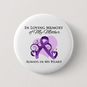 In Memory of My Mother - Pancreatic Cancer 6 Cm Round Badge