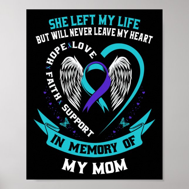 In Memory Of My Mum Loss Of Mother Suicide Awarene Poster (Front)