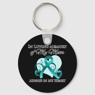 In Memory of My Mum - Ovarian Cancer Key Ring