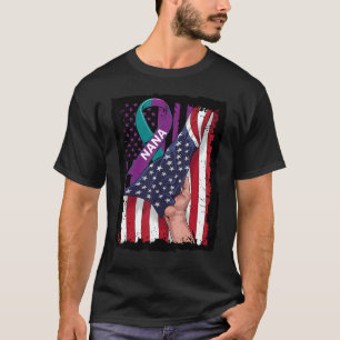 In Memory of my Nana Suicide Awareness American Fl T-Shirt
