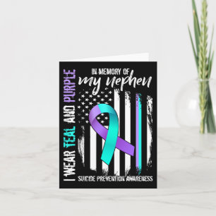 In Memory Of My Nephew Suicide Awareness Preventio Card