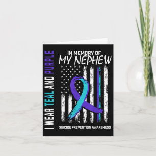 In Memory Of My Nephew Suicide Awareness Preventio Card