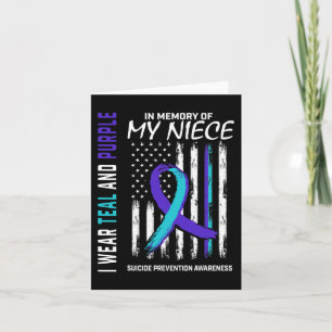 In Memory Of My Niece Suicide Awareness Prevention Card