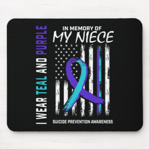 In Memory Of My Niece Suicide Awareness Prevention Mouse Pad