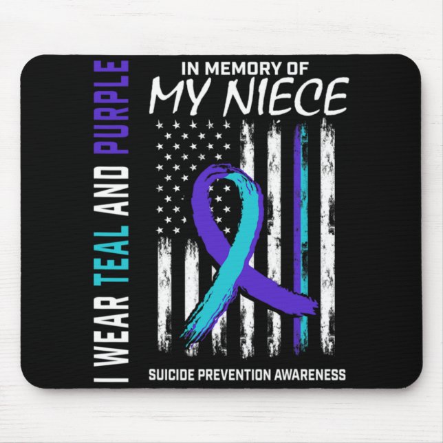 In Memory Of My Niece Suicide Awareness Prevention Mouse Pad (Front)