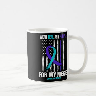 In Memory Of My Niece Suicide Awareness Usa Flag C Coffee Mug