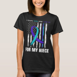 In Memory Of My Niece Suicide Awareness Usa Flag C T-Shirt