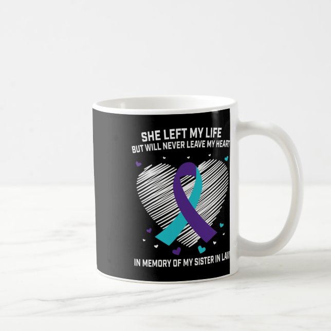 In Memory Of My Sister In Law Suicide Awareness Pr Coffee Mug (Right)