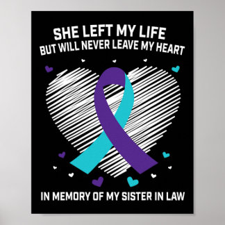 In Memory of my Sister In Law Suicide Awareness Pr Poster