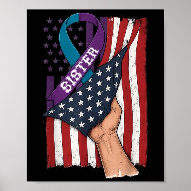 In Memory Of My Sister Suicide Prevention Awarenes Poster (Front)